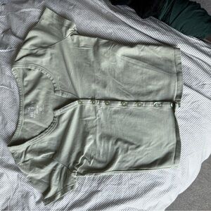 Hollister Green Button-Up Top